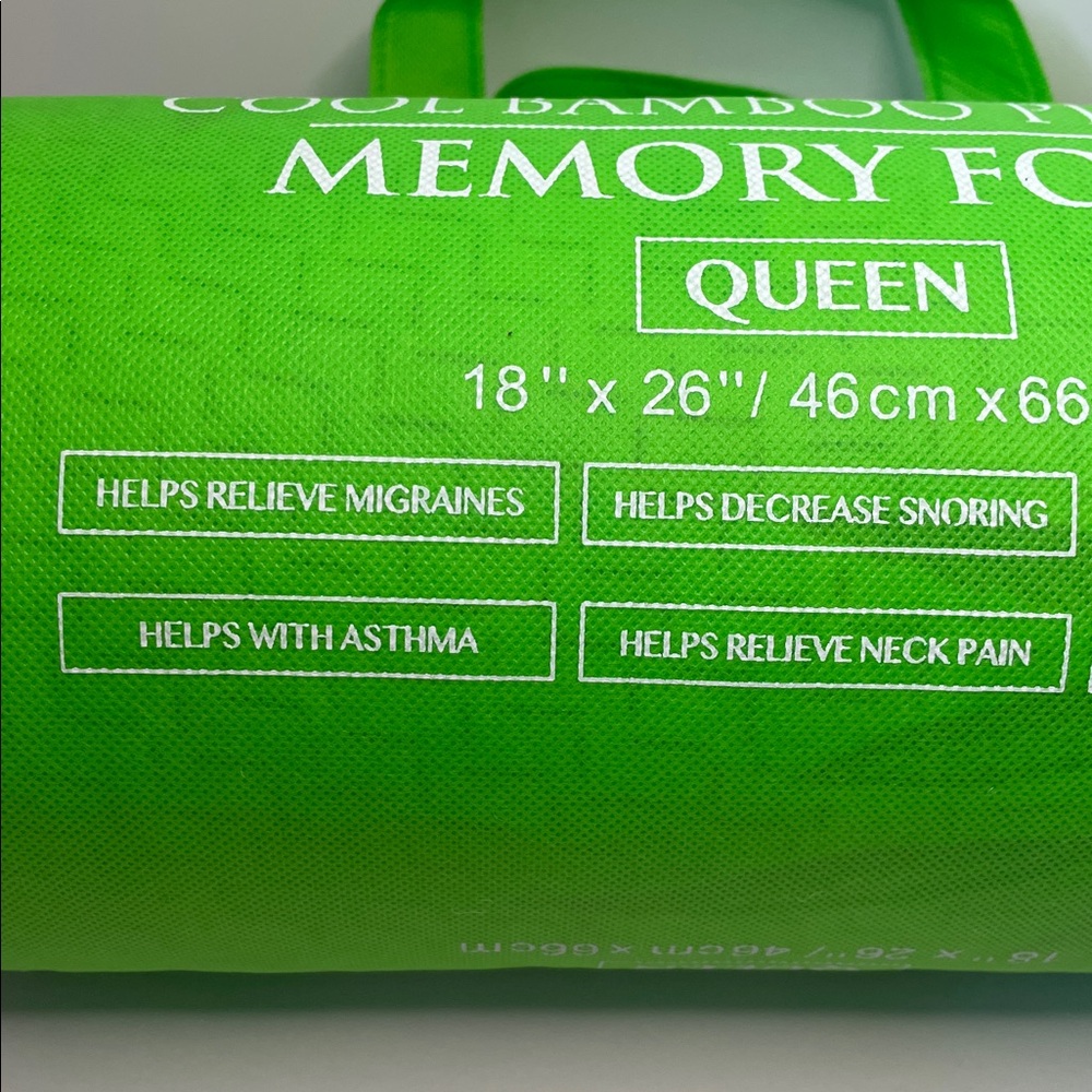 NWT 5 Star Home Fashion Cool Bamboo Memory Foam Pillow (Queen) - Picture 3 of 5